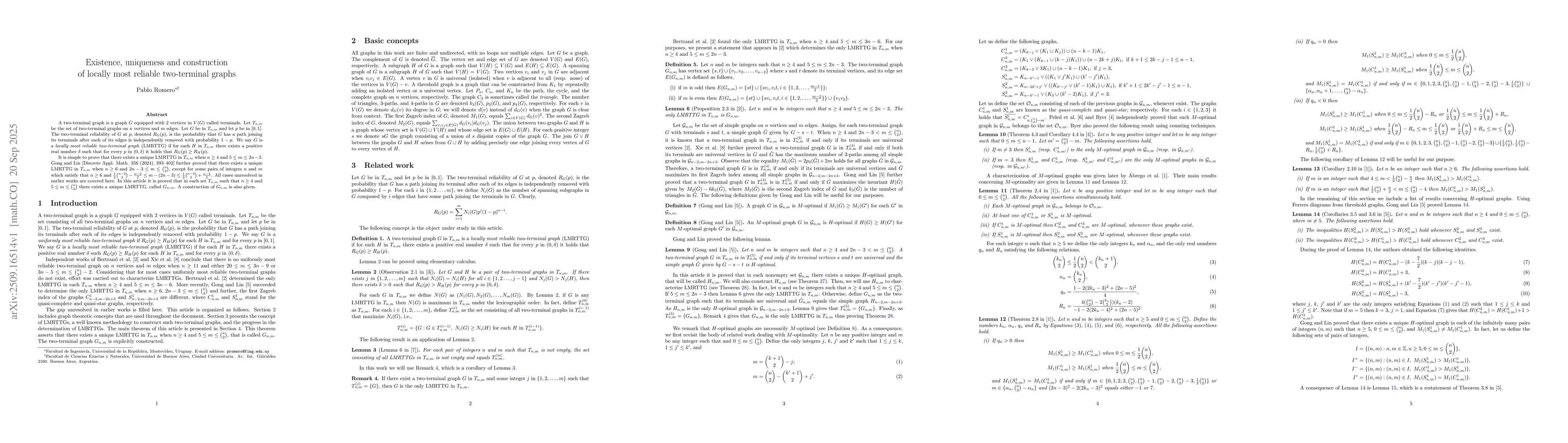Thumbnail for Existence, uniqueness and construction of locally most reliable
  two-terminal graphs