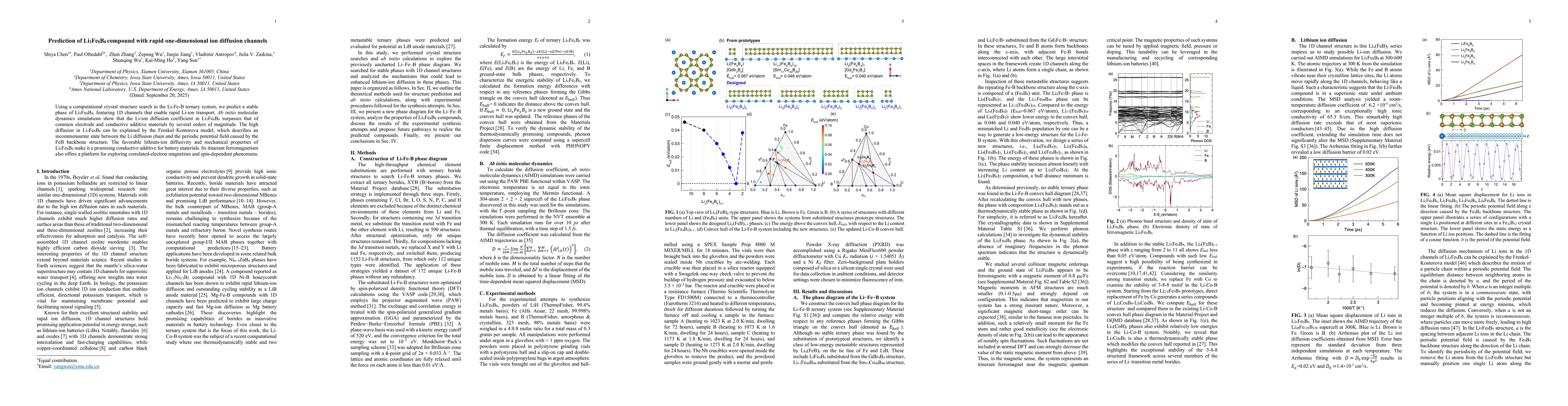 Thumbnail for Prediction of Li3Fe8B8 compound with rapid one-dimensional ion diffusion
  channels