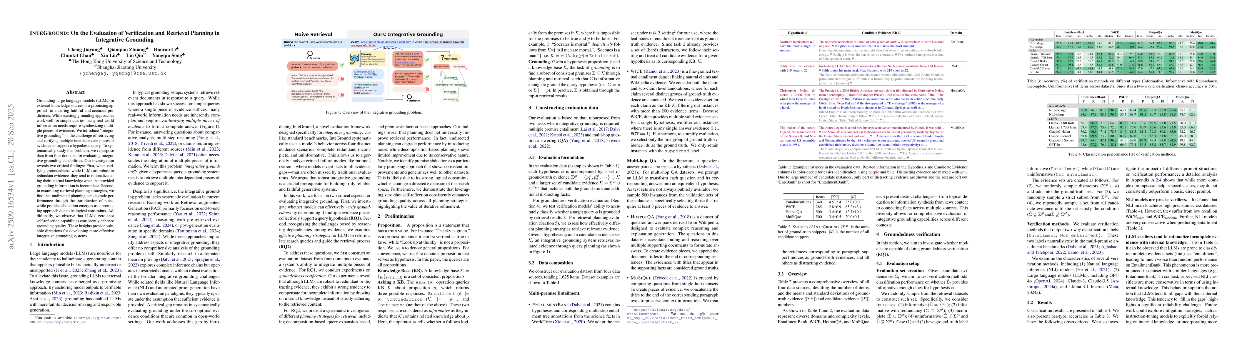 Thumbnail for InteGround: On the Evaluation of Verification and Retrieval Planning in
  Integrative Grounding
