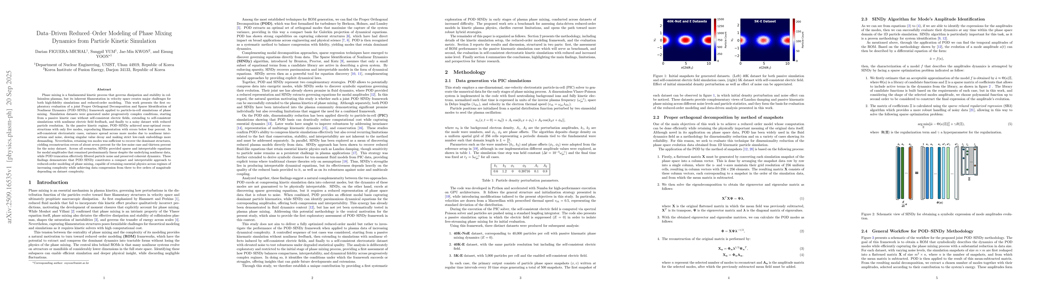 Thumbnail for Data-Driven Reduced-Order Modeling of Phase Mixing Dynamics from
  Particle Kinetic Simulation
