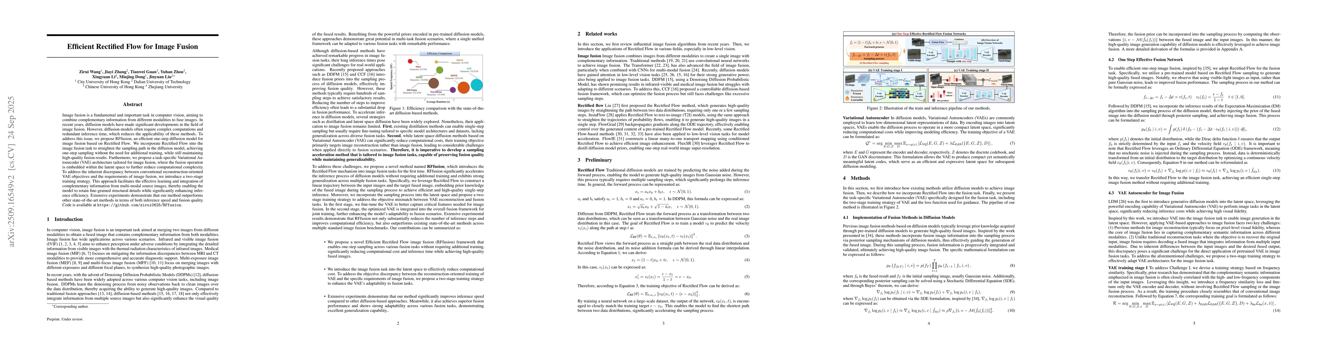 Thumbnail for Efficient Rectified Flow for Image Fusion