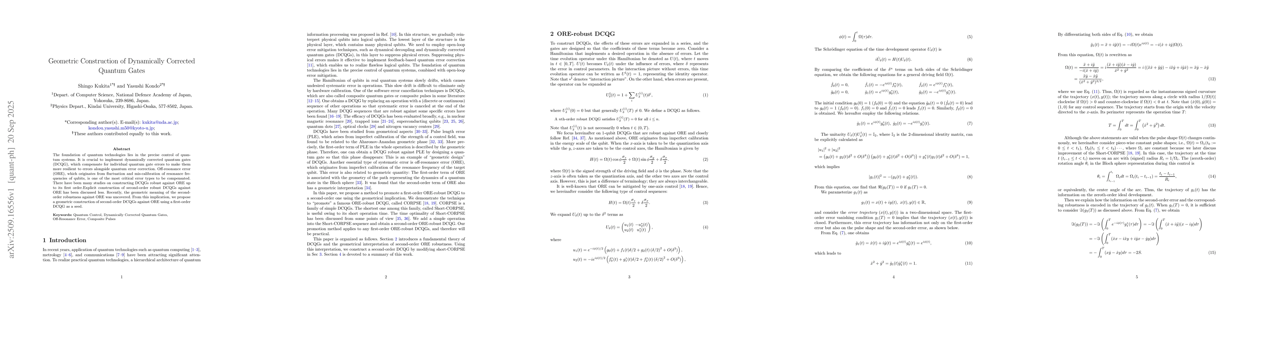 Thumbnail for Geometric Construction of Dynamically Corrected Quantum Gates