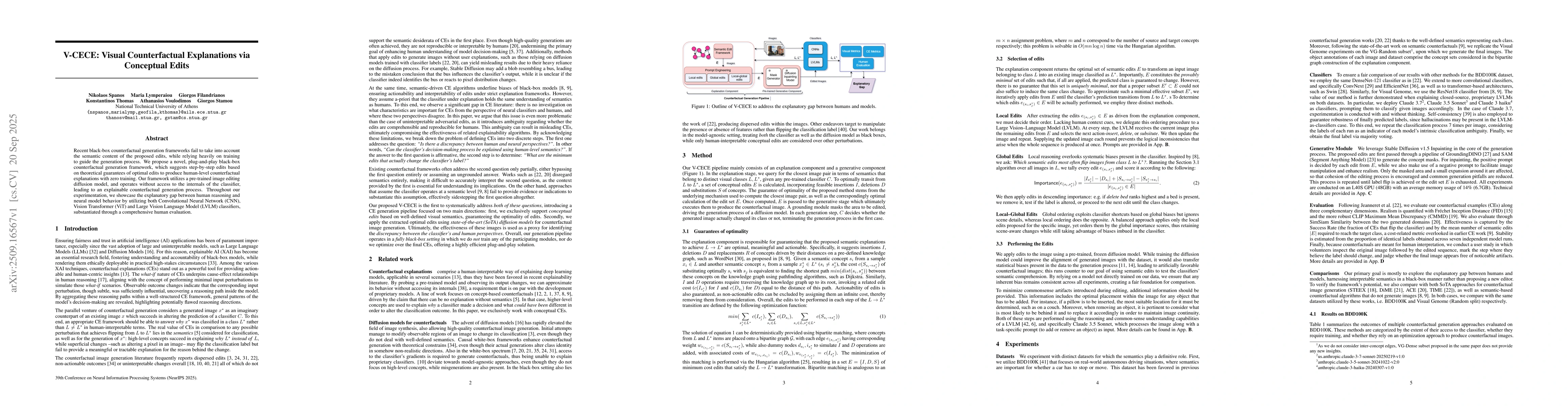 Thumbnail for V-CECE: Visual Counterfactual Explanations via Conceptual Edits