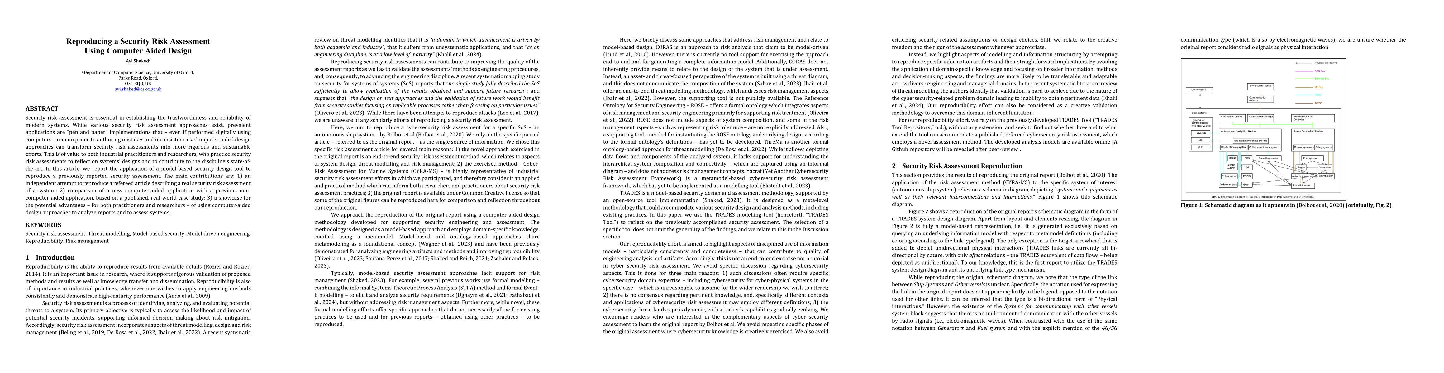 Thumbnail for Reproducing a Security Risk Assessment Using Computer Aided Design