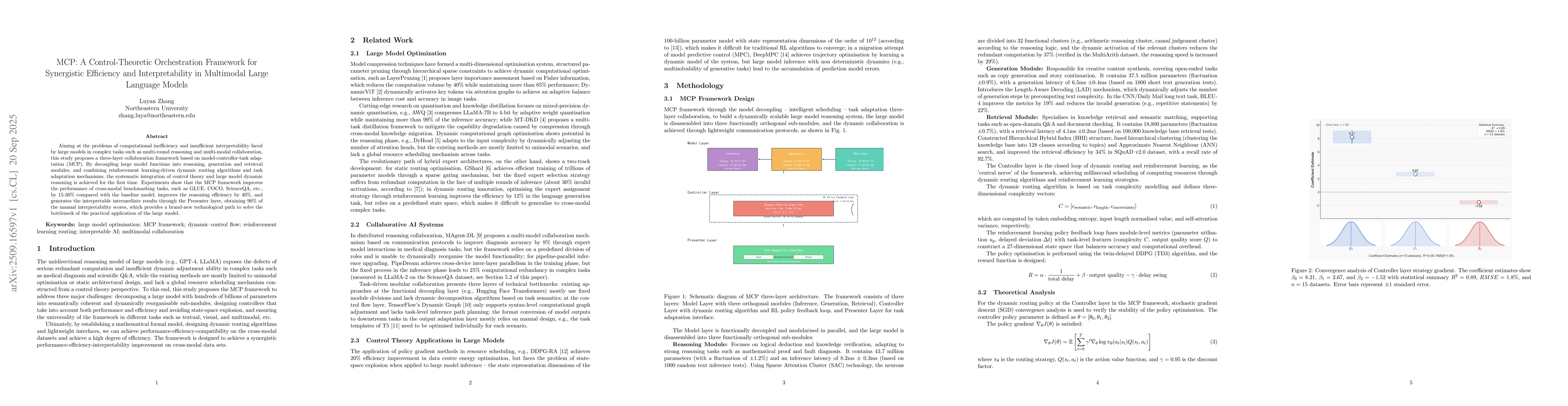 Thumbnail for MCP: A Control-Theoretic Orchestration Framework for Synergistic
  Efficiency and Interpretability in Multimodal Large Language Models