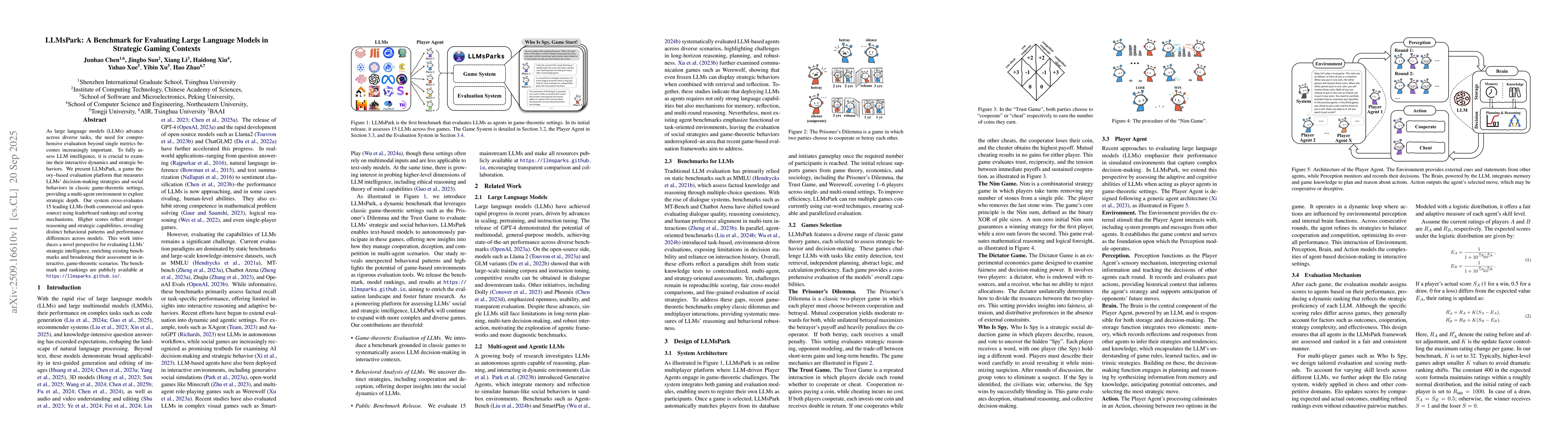 Thumbnail for LLMsPark: A Benchmark for Evaluating Large Language Models in Strategic
  Gaming Contexts