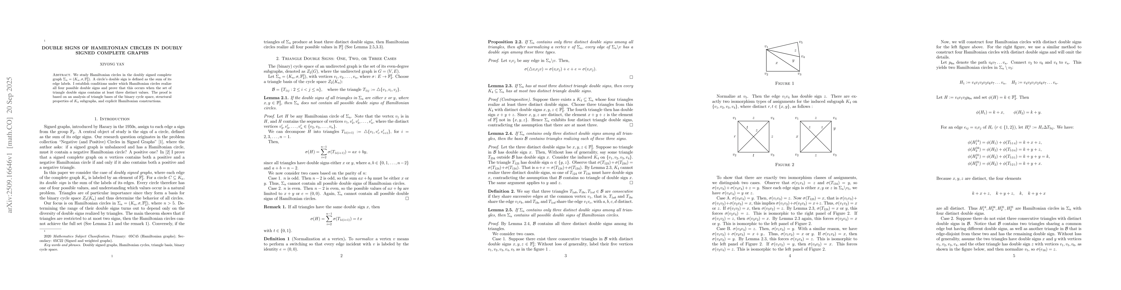 Thumbnail for Double signs of Hamiltonian circles in doubly signed complete graphs