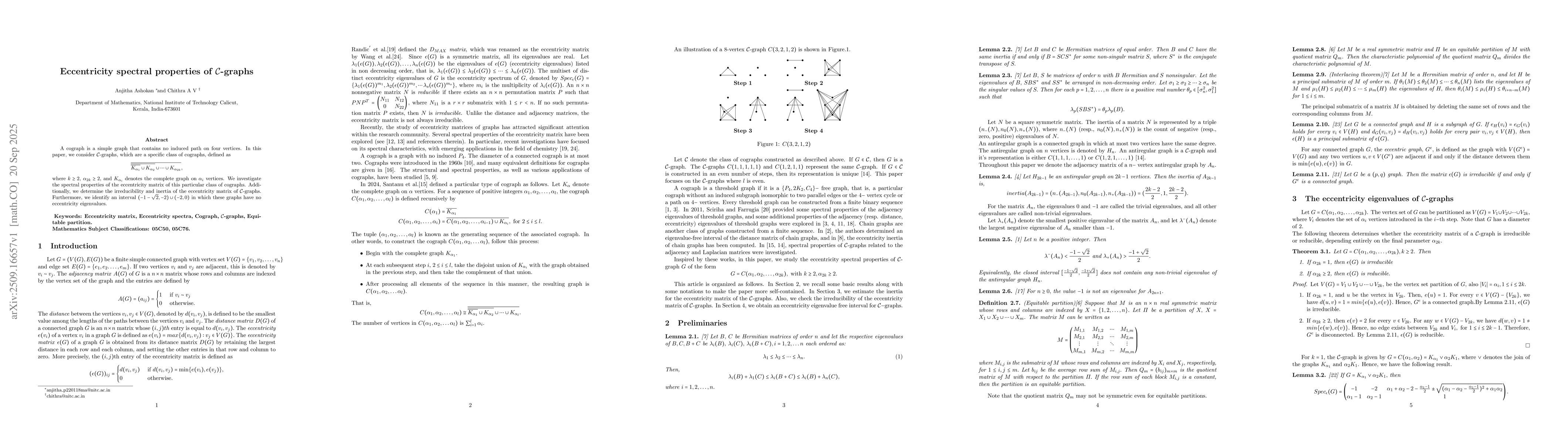 Thumbnail for Eccentricity spectral properties of $\mathcal{C}$-graphs