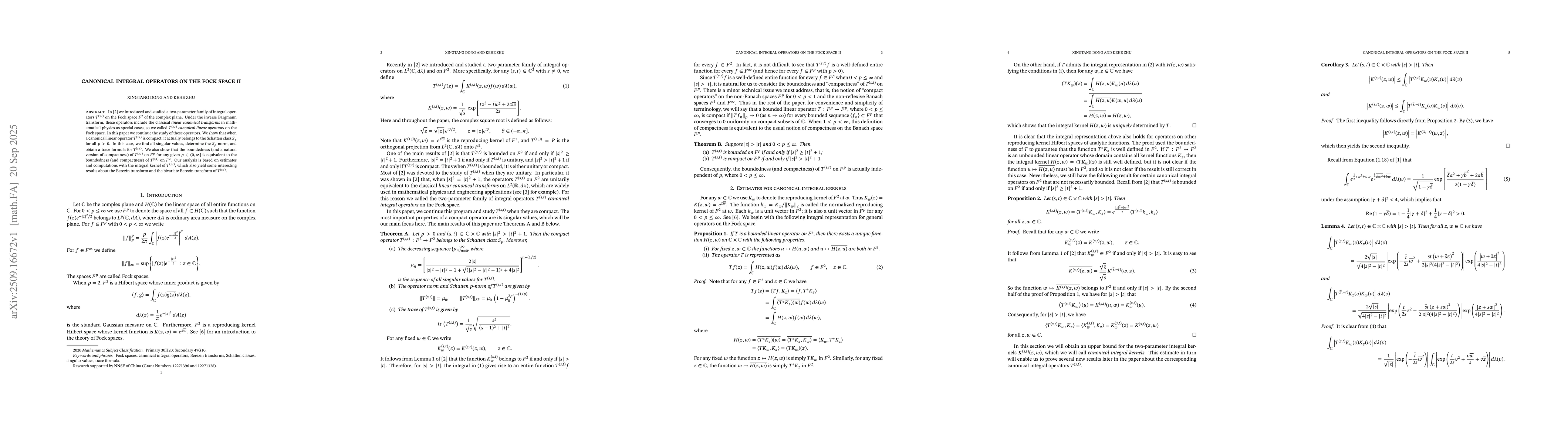Thumbnail for Canonical integral operators on the Fock space II