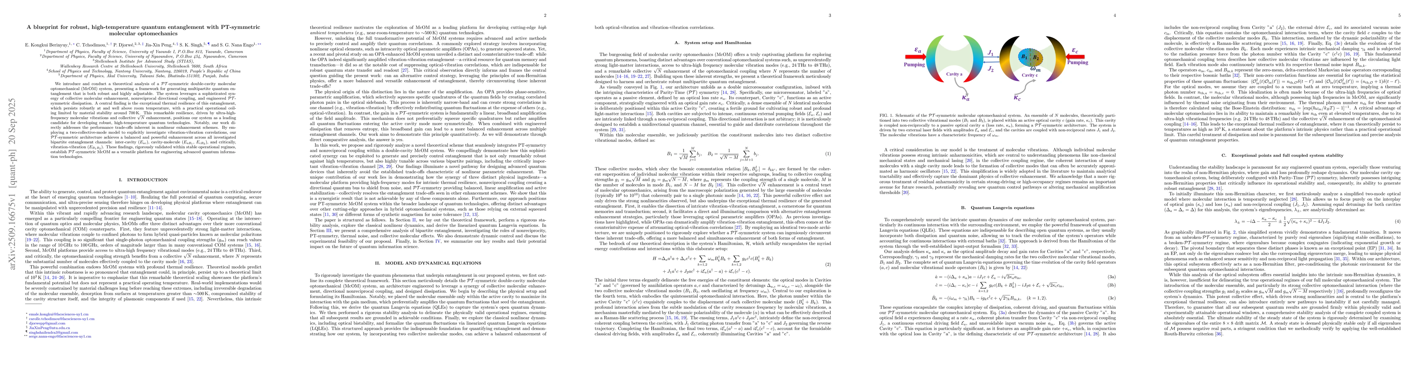 Thumbnail for A blueprint for robust, high-temperature quantum entanglement with
  PT-symmetric molecular optomechanics