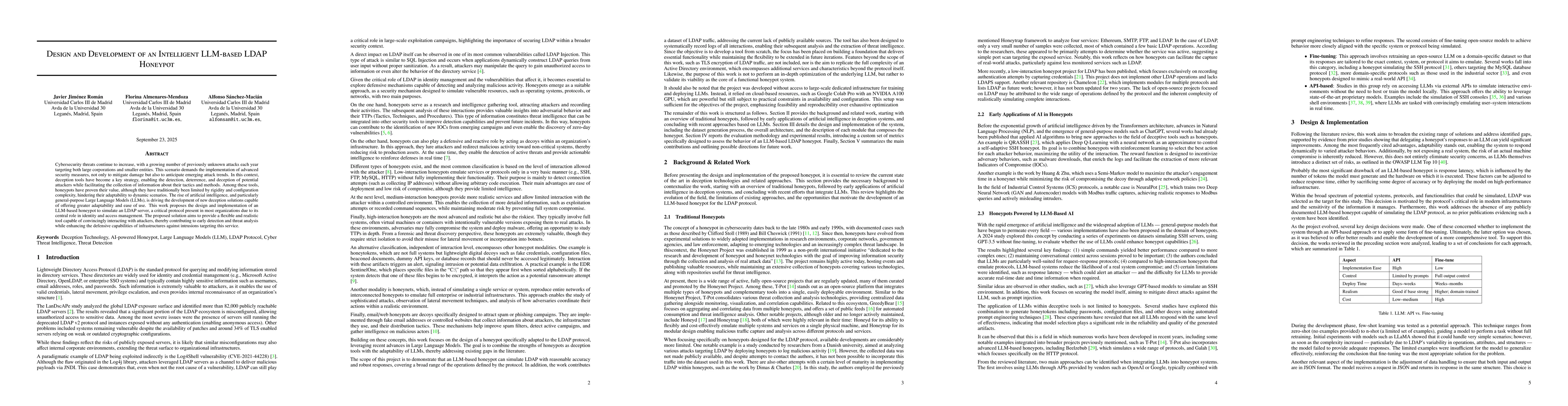 Thumbnail for Design and Development of an Intelligent LLM-based LDAP Honeypot