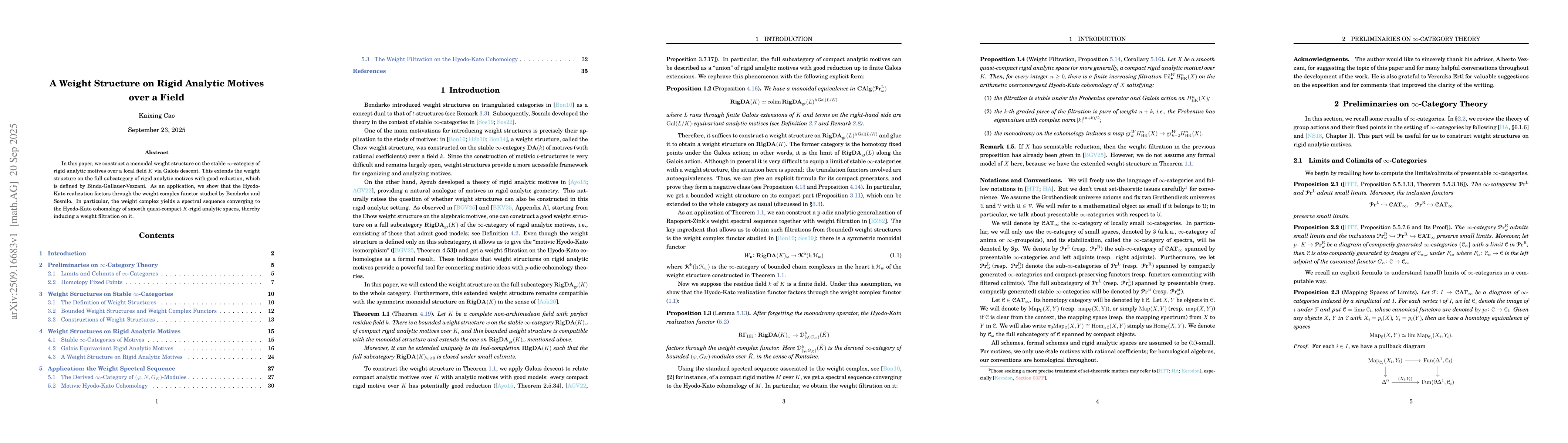 Thumbnail for A Weight Structure on Rigid Analytic Motives over a Field