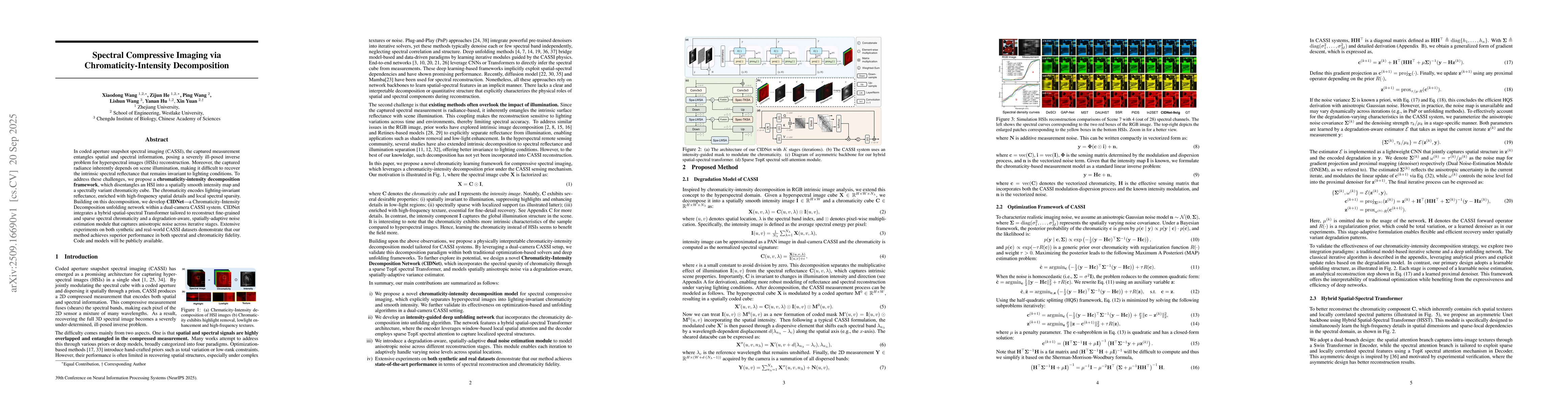 Thumbnail for Spectral Compressive Imaging via Chromaticity-Intensity Decomposition