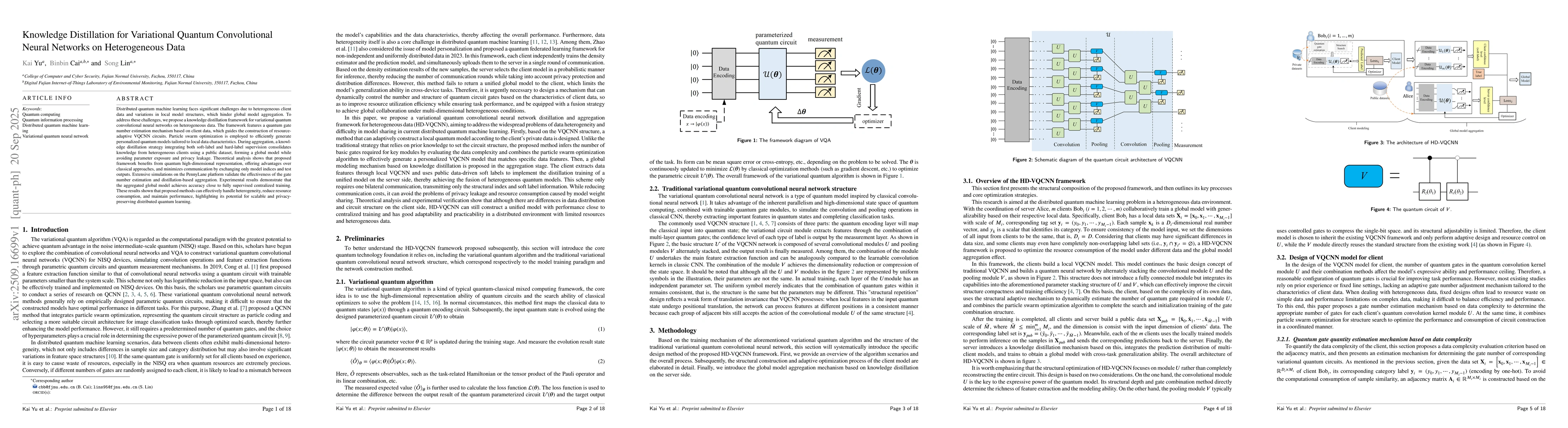 Thumbnail for Knowledge Distillation for Variational Quantum Convolutional Neural
  Networks on Heterogeneous Data