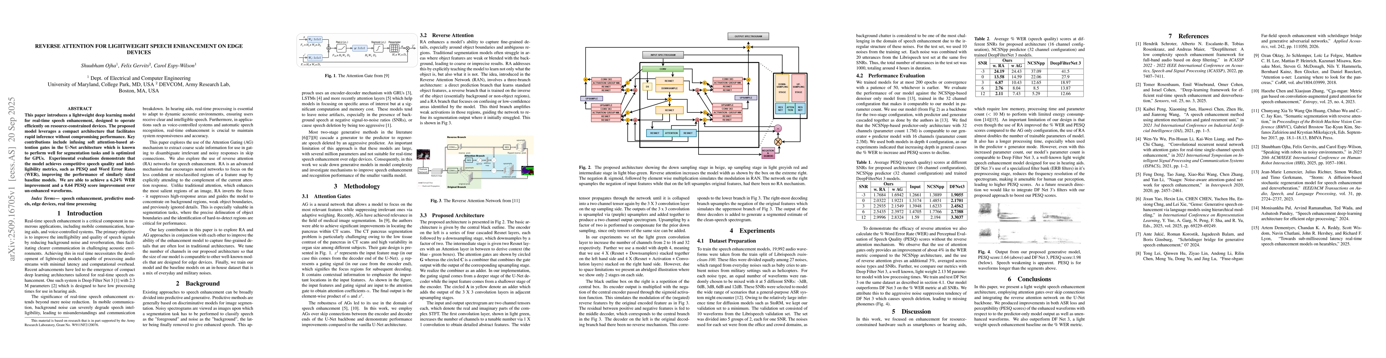 Thumbnail for Reverse Attention for Lightweight Speech Enhancement on Edge Devices