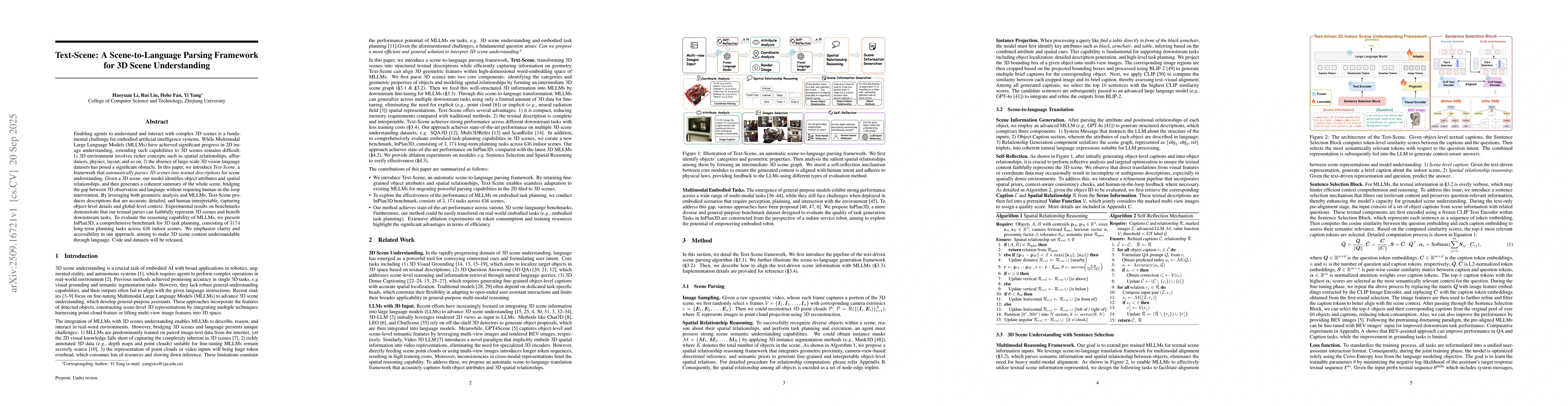 Thumbnail for Text-Scene: A Scene-to-Language Parsing Framework for 3D Scene
  Understanding