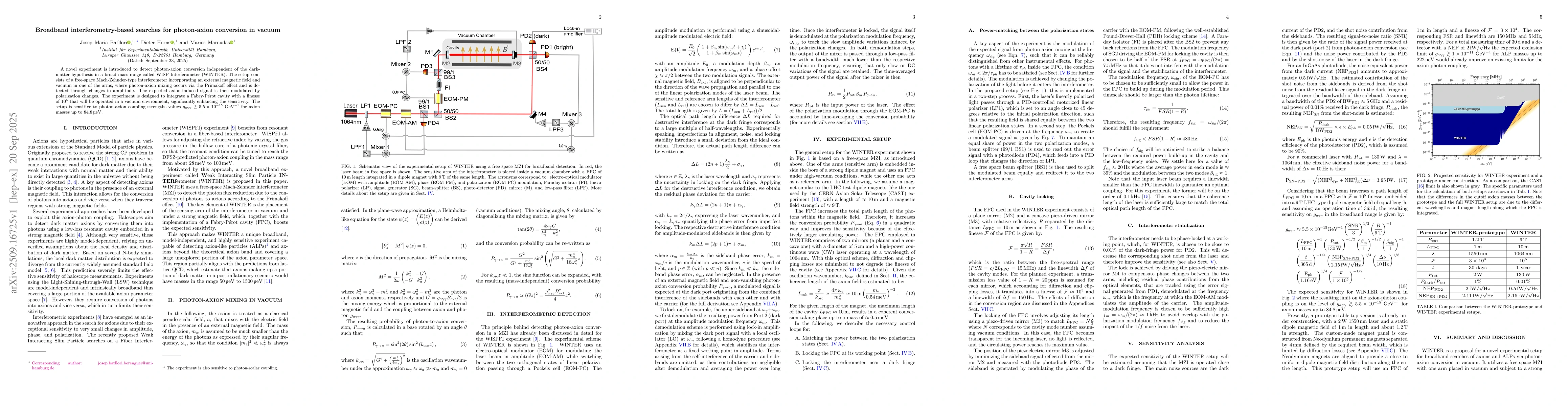 Thumbnail for Broadband interferometry-based searches for photon-axion conversion in
  vacuum