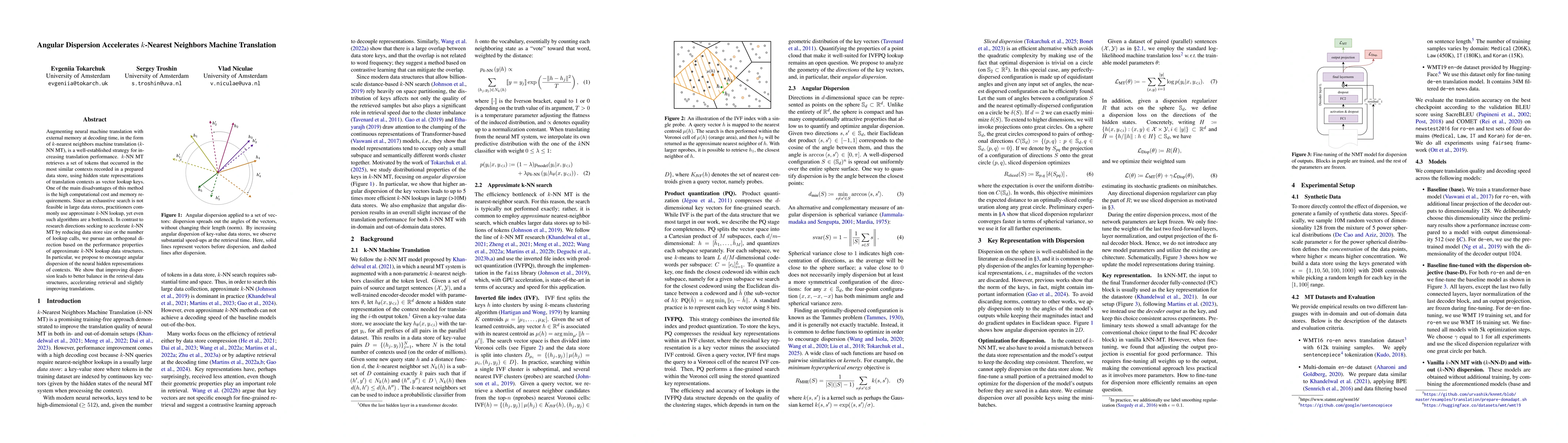 Thumbnail for Angular Dispersion Accelerates $k$-Nearest Neighbors Machine Translation