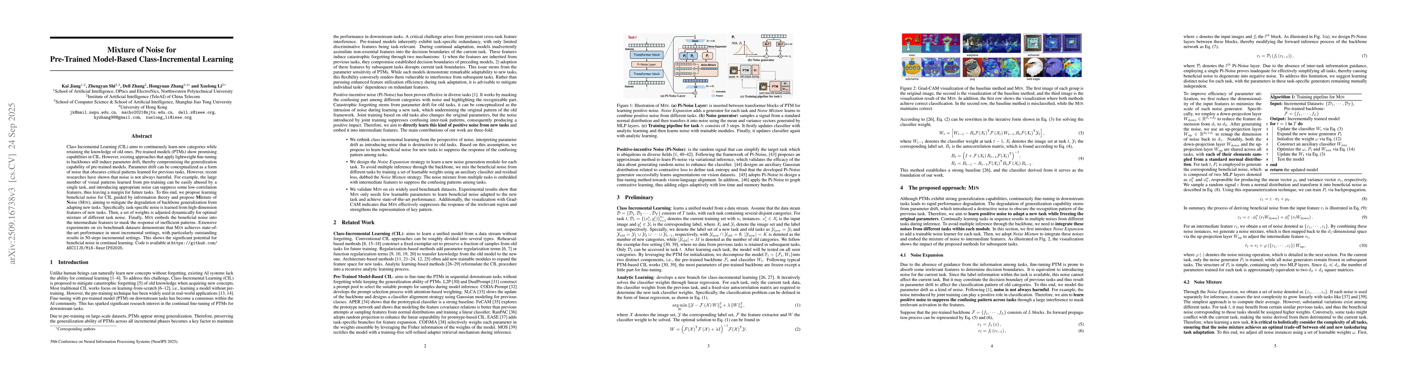 Thumbnail for Mixture of Noise for Pre-Trained Model-Based Class-Incremental Learning