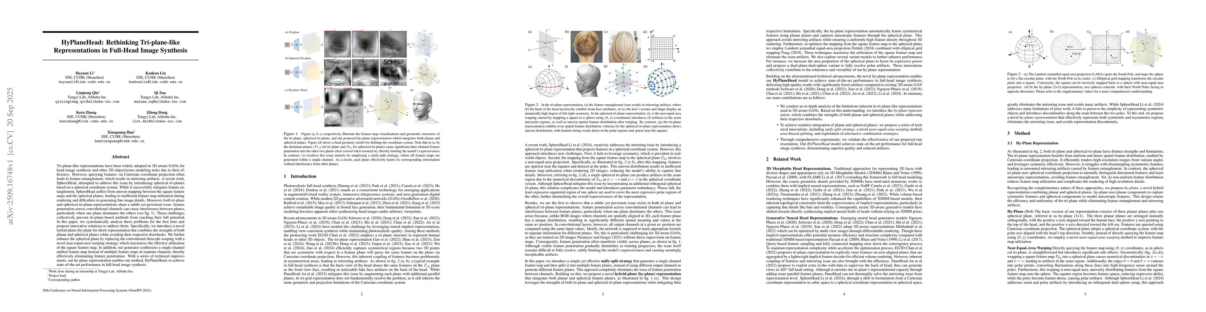 Thumbnail for HyPlaneHead: Rethinking Tri-plane-like Representations in Full-Head
  Image Synthesis