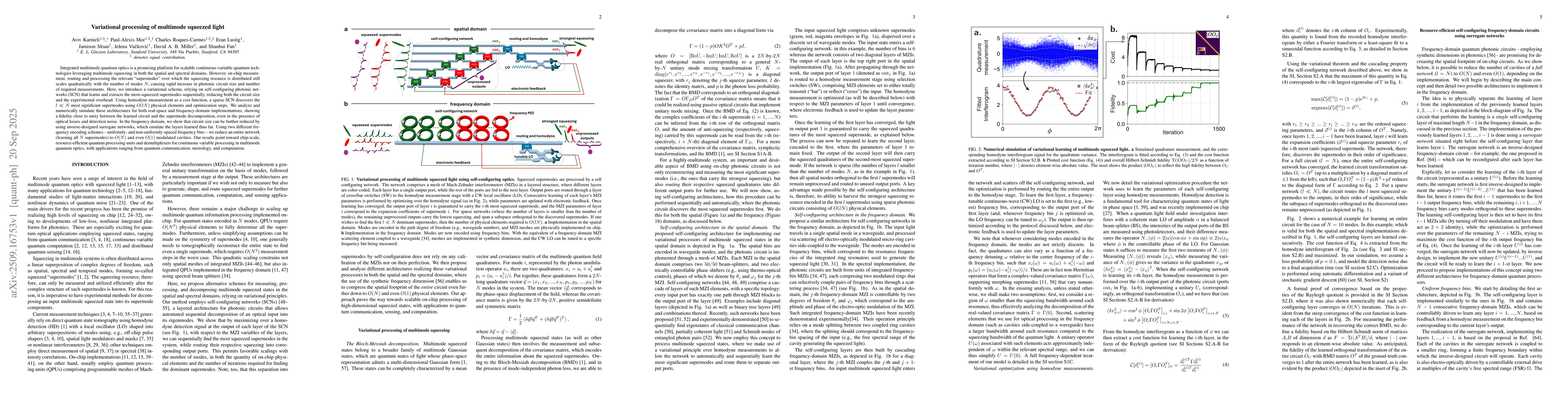 Thumbnail for Variational processing of multimode squeezed light