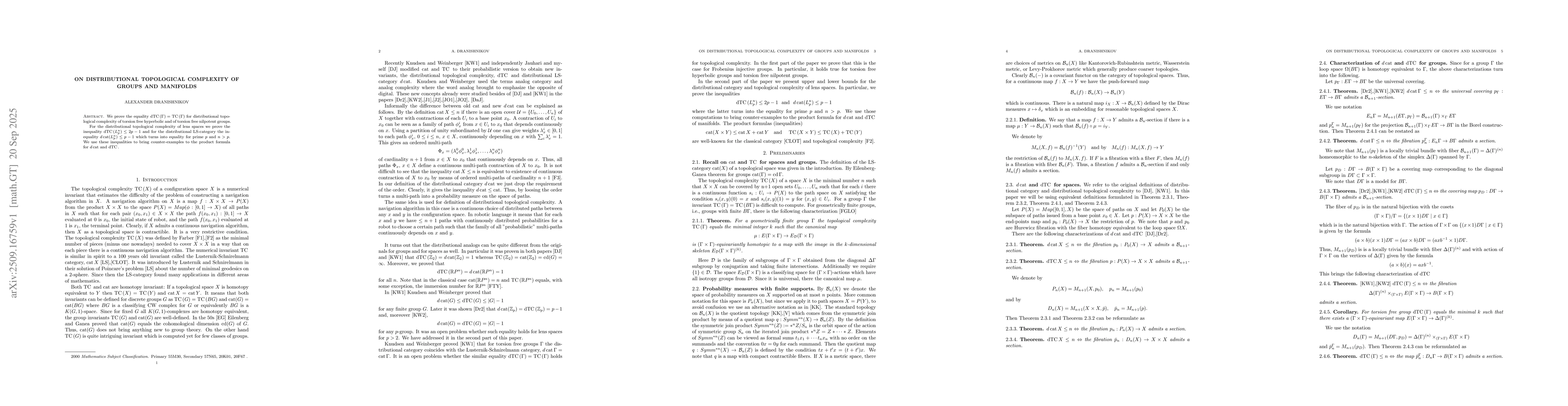 Thumbnail for On distributional topological complexity of groups and manifolds