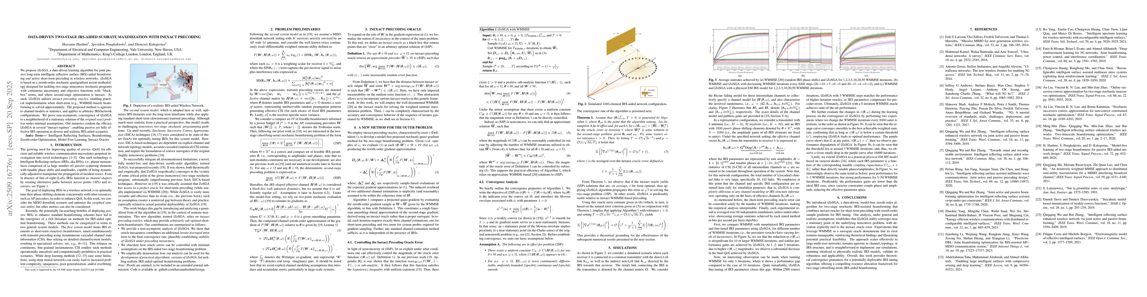 Thumbnail for Data-Driven Two-Stage IRS-Aided Sumrate Maximization with Inexact
  Precoding