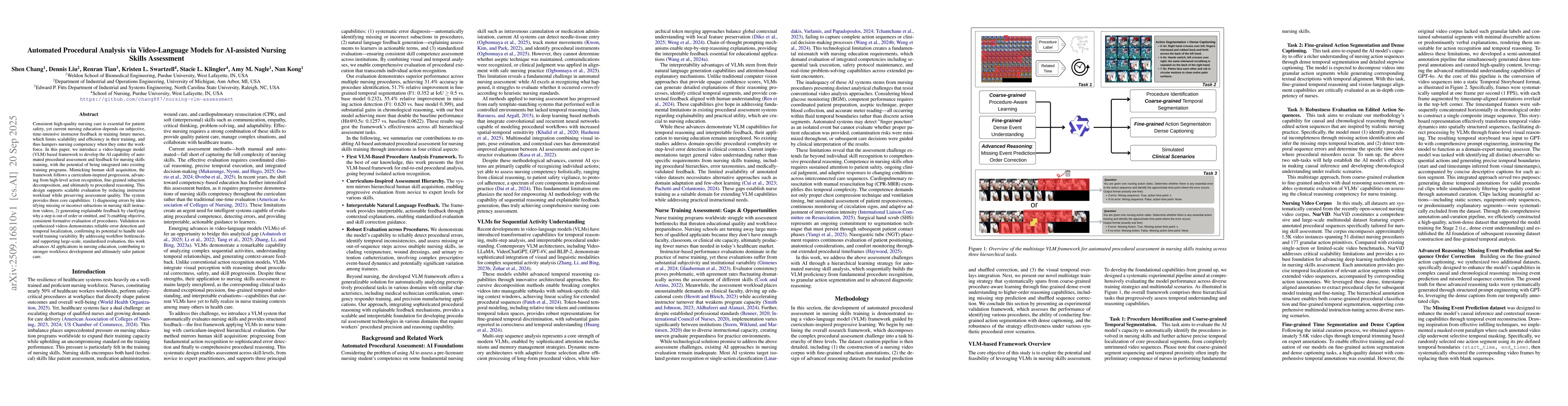 Thumbnail for Automated Procedural Analysis via Video-Language Models for AI-assisted
  Nursing Skills Assessment