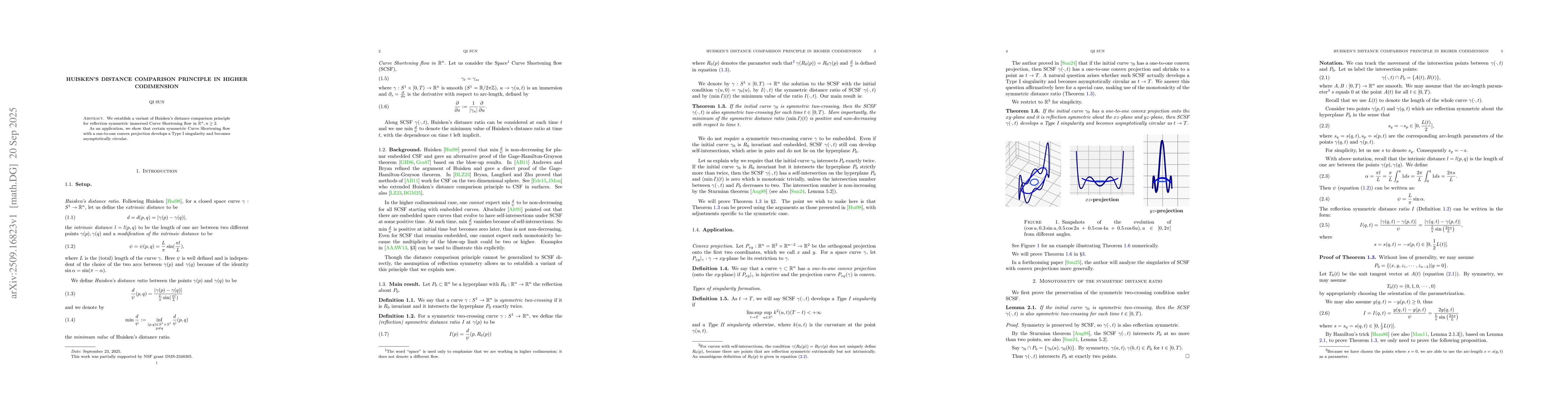 Thumbnail for Huisken's Distance Comparison Principle in Higher Codimension