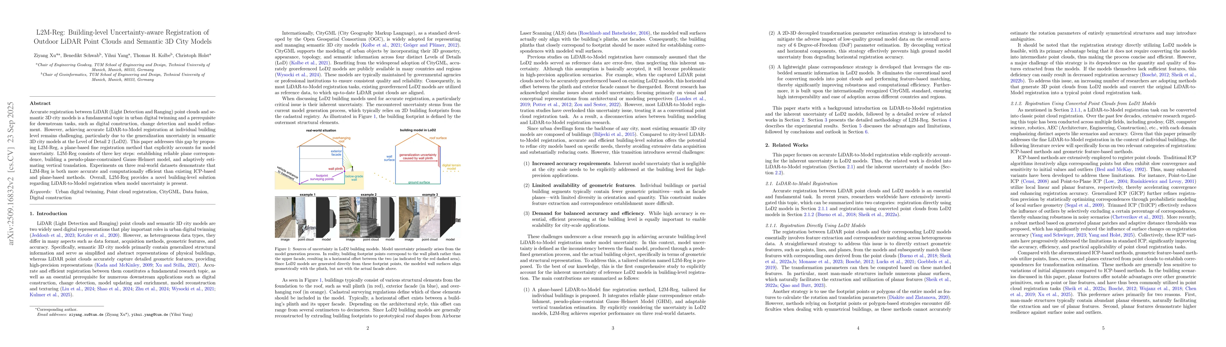 Thumbnail for L2M-Reg: Building-level Uncertainty-aware Registration of Outdoor LiDAR
  Point Clouds and Semantic 3D City Models