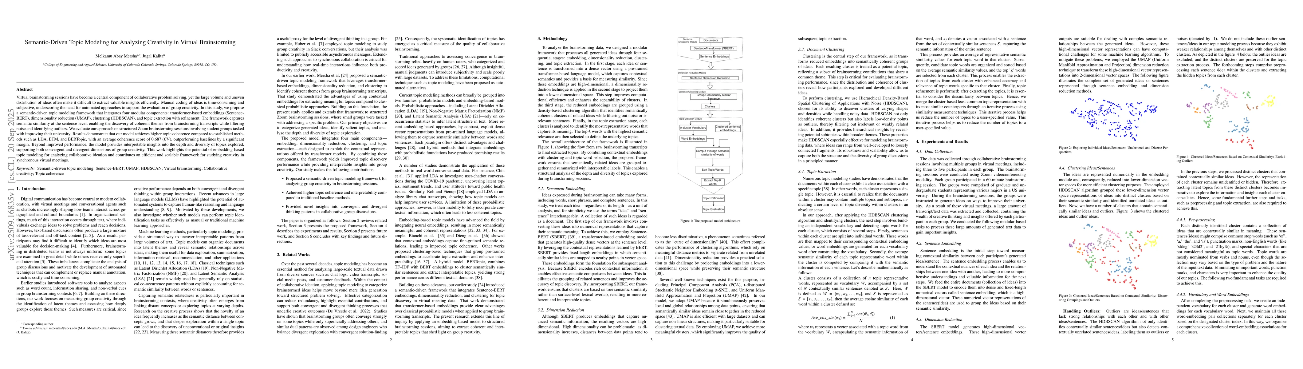 Thumbnail for Semantic-Driven Topic Modeling for Analyzing Creativity in Virtual
  Brainstorming