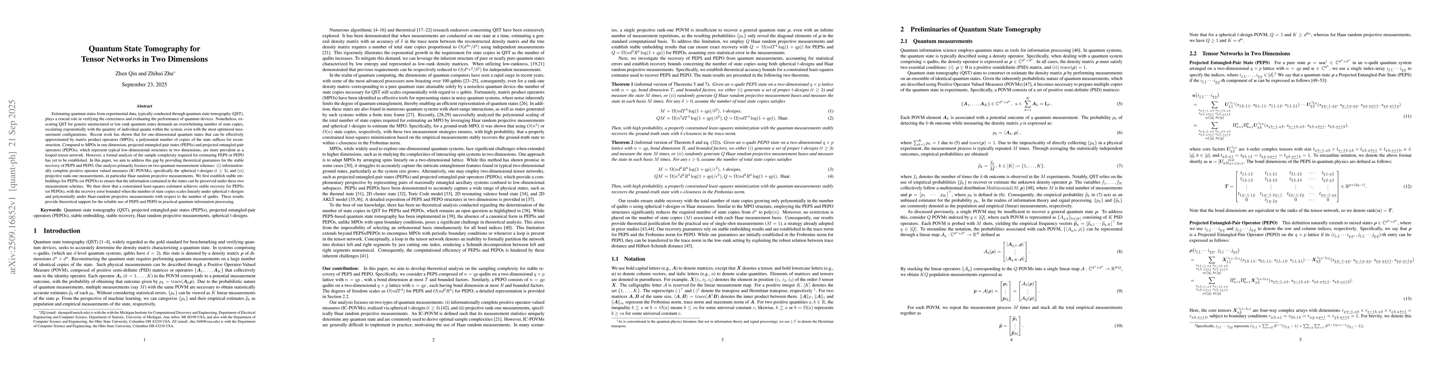 Thumbnail for Quantum State Tomography for Tensor Networks in Two Dimensions