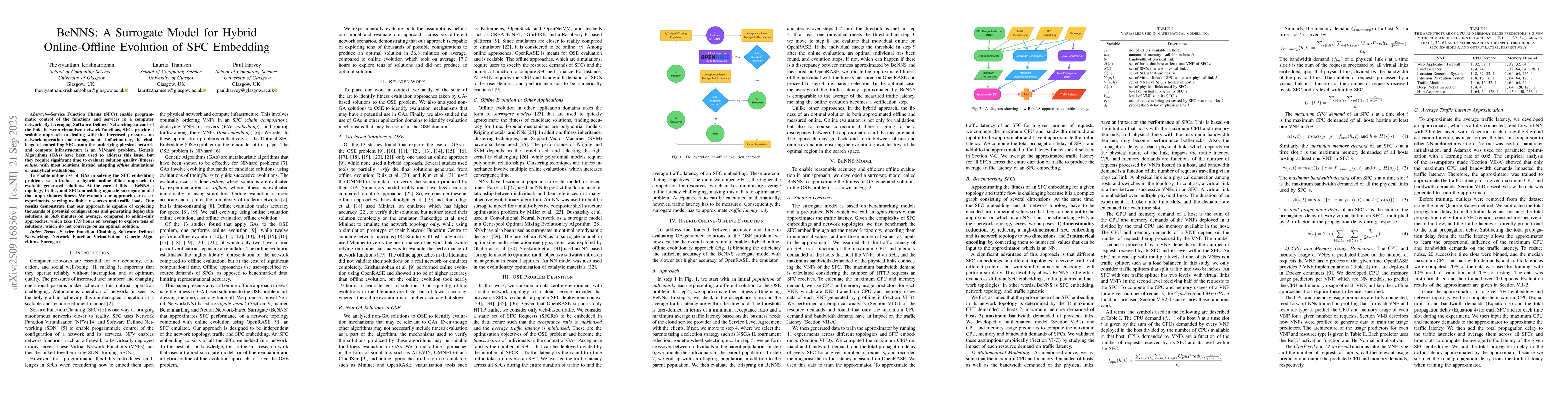 Thumbnail for BeNNS: A Surrogate Model for Hybrid Online-Offline Evolution of SFC
  Embedding