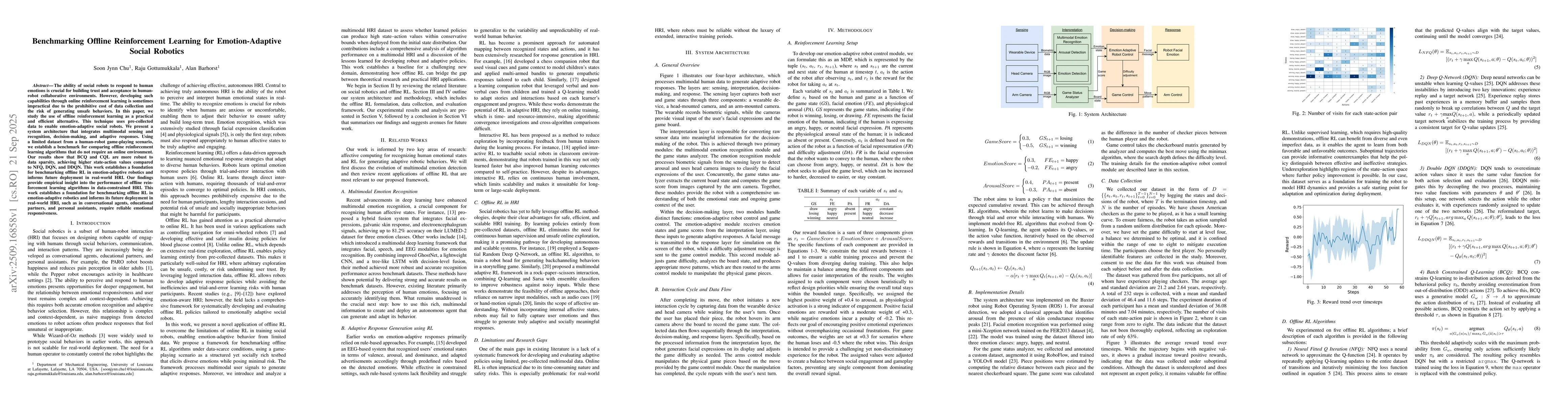 Thumbnail for Benchmarking Offline Reinforcement Learning for Emotion-Adaptive Social
  Robotics