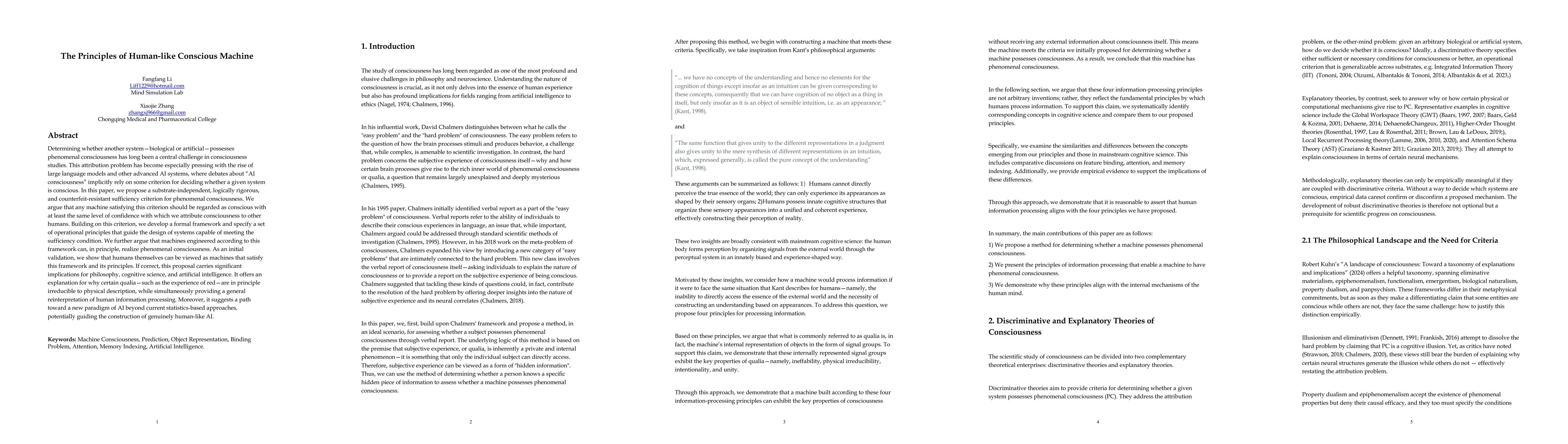 Thumbnail for The Principles of Human-like Conscious Machine