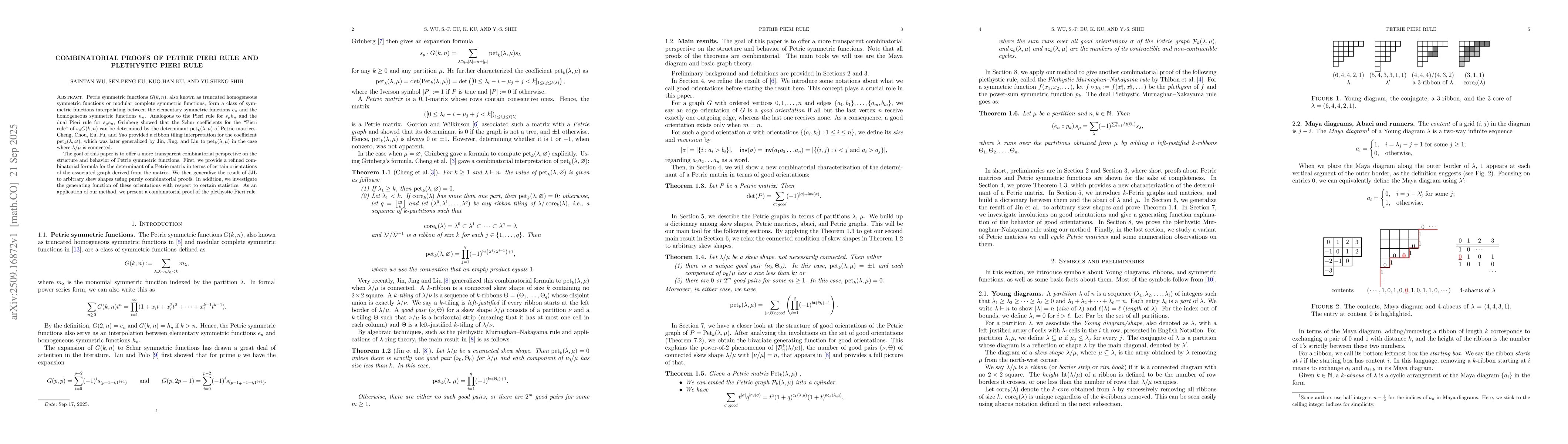 Thumbnail for Combinatorial proofs of Petrie Pieri rule and Plethystic Pieri rule