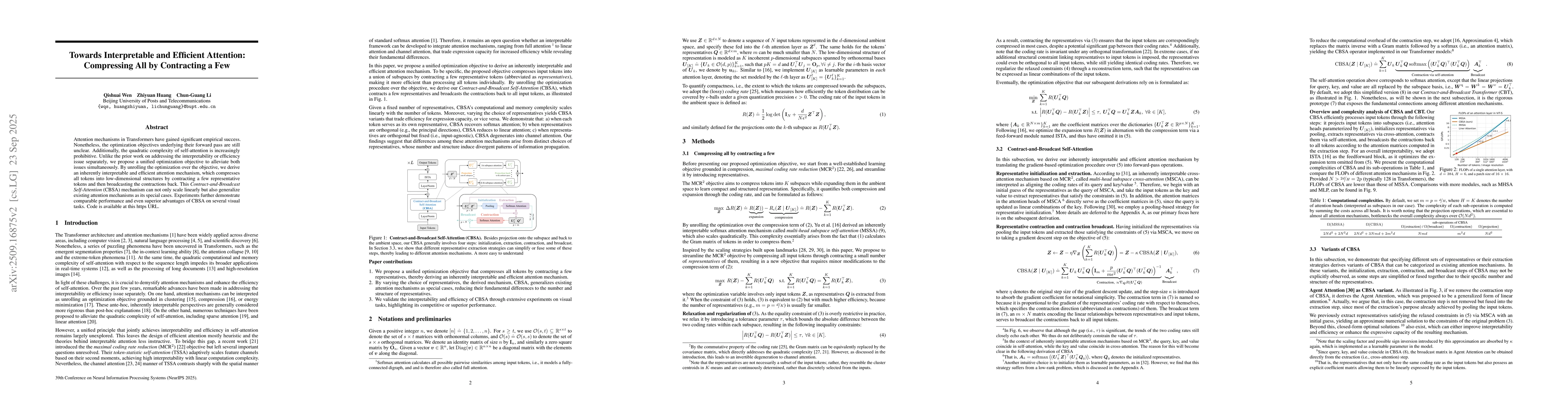 Thumbnail for Towards Interpretable and Efficient Attention: Compressing All by
  Contracting a Few
