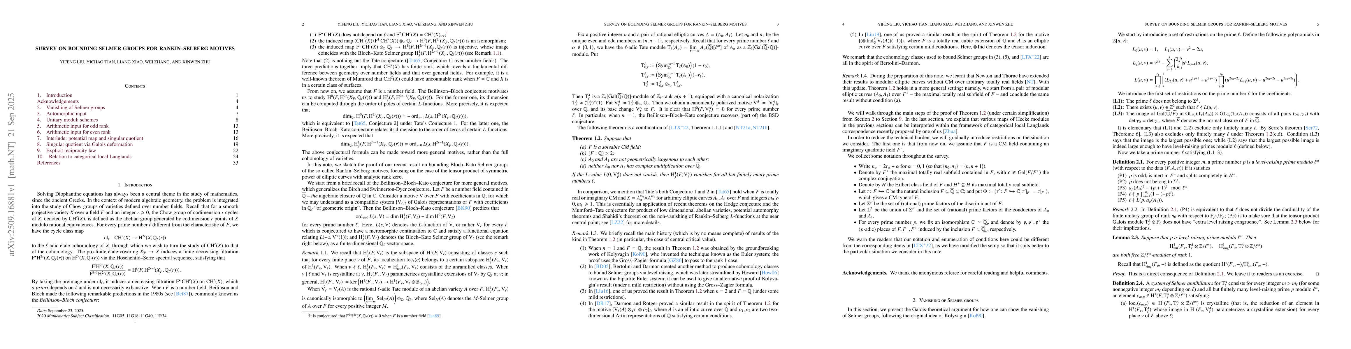 Thumbnail for Survey on bounding Selmer groups for Rankin--Selberg motives