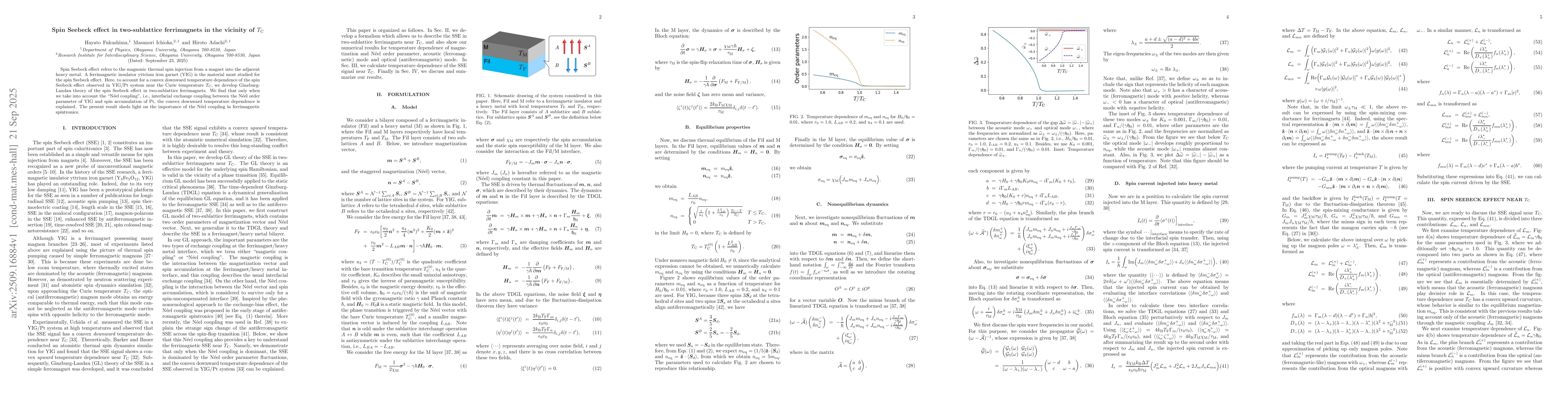 Thumbnail for Spin Seebeck effect in two-sublattice ferrimagnets in the vicinity of
  $T_{\rm C}$