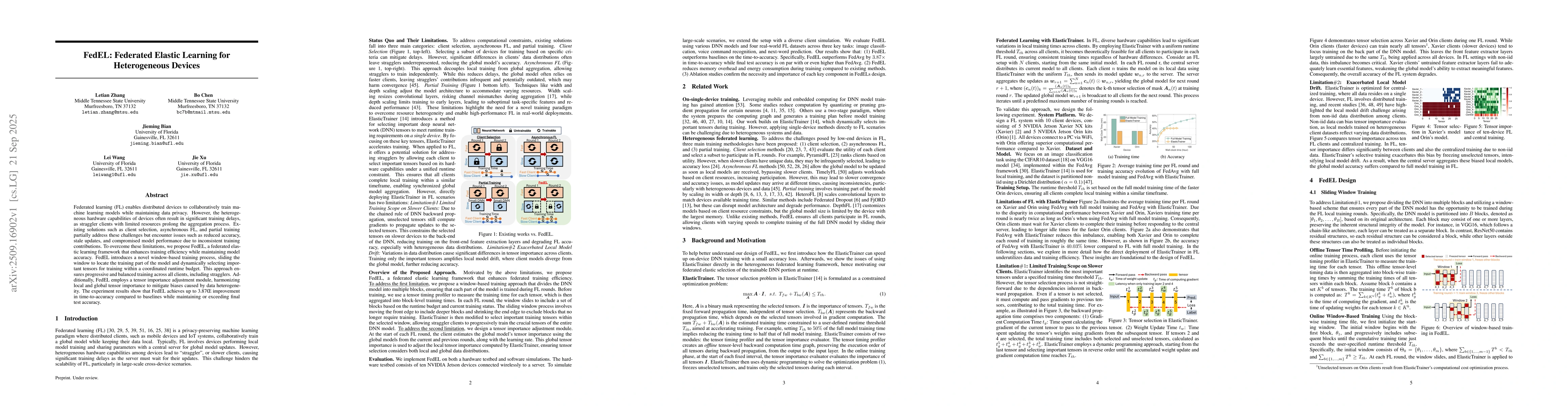 Thumbnail for FedEL: Federated Elastic Learning for Heterogeneous Devices