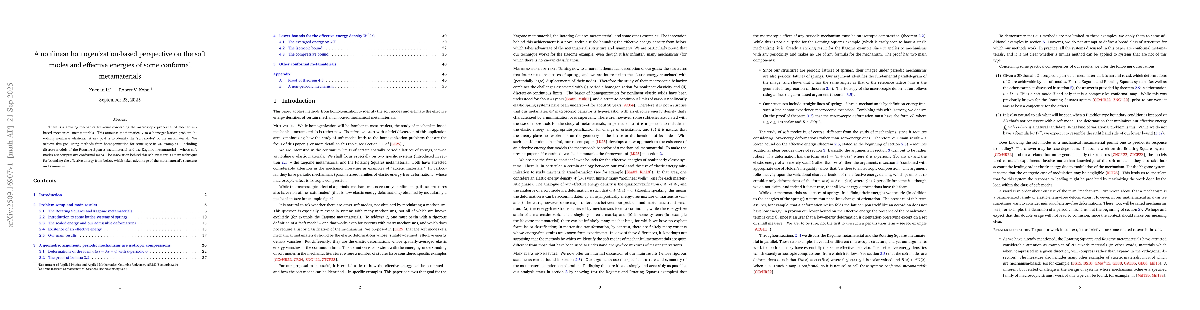 Thumbnail for A nonlinear homogenization-based perspective on the soft modes and
  effective energies of some conformal metamaterials