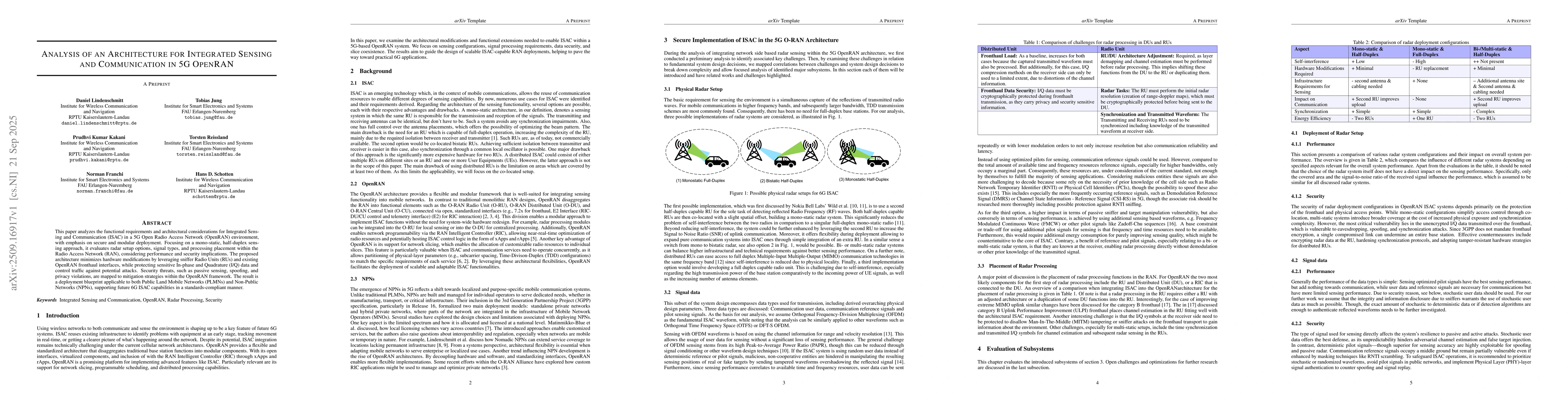 Thumbnail for Analysis of an Architecture for Integrated Sensing and Communication in
  5G OpenRAN