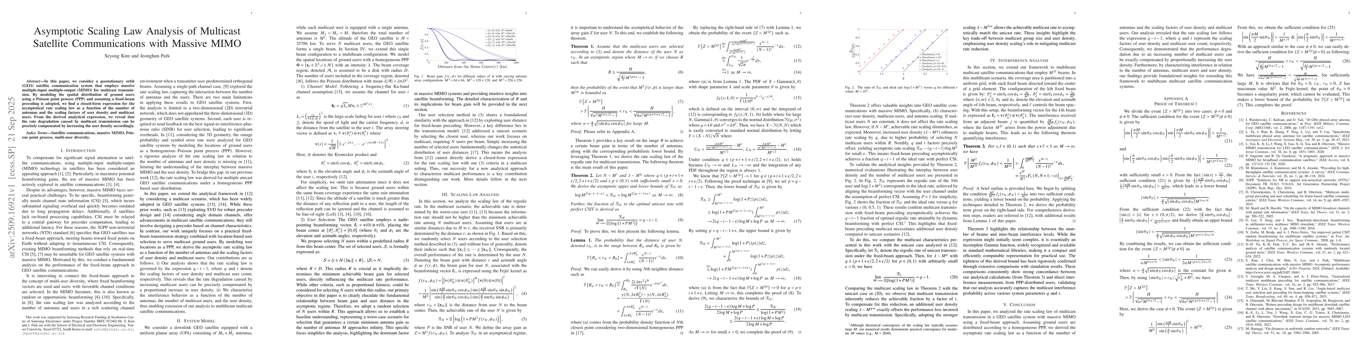 Thumbnail for Asymptotic Scaling Law Analysis of Multicast Satellite Communications
  with Massive MIMO