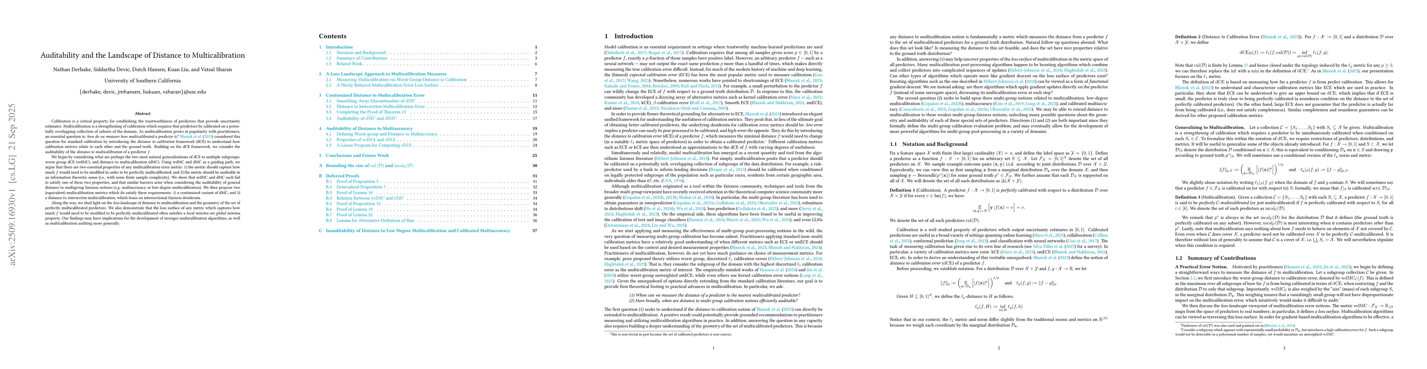 Thumbnail for Auditability and the Landscape of Distance to Multicalibration