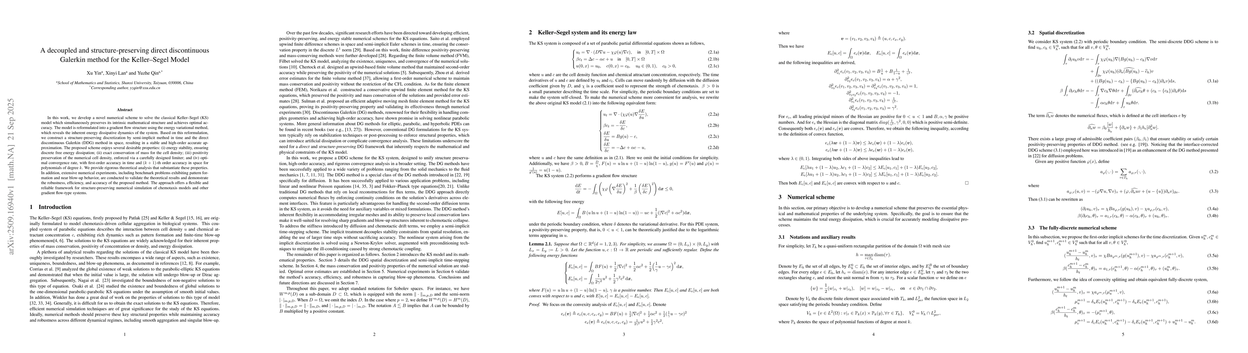 Thumbnail for A decoupled and structure-preserving direct discontinuous Galerkin
  method for the Keller-Segel Model