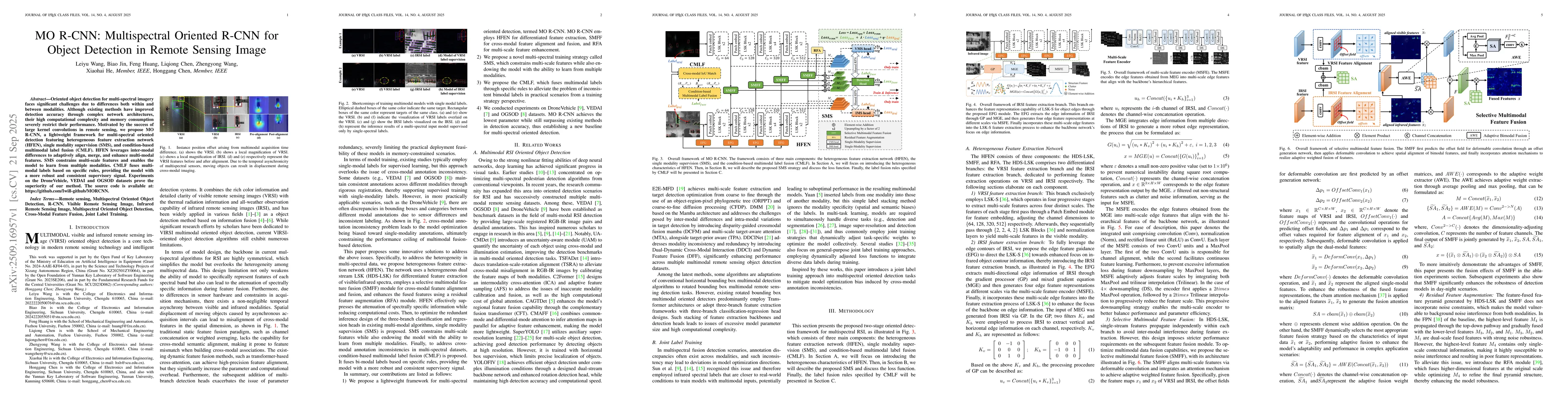 Thumbnail for MO R-CNN: Multispectral Oriented R-CNN for Object Detection in Remote
  Sensing Image