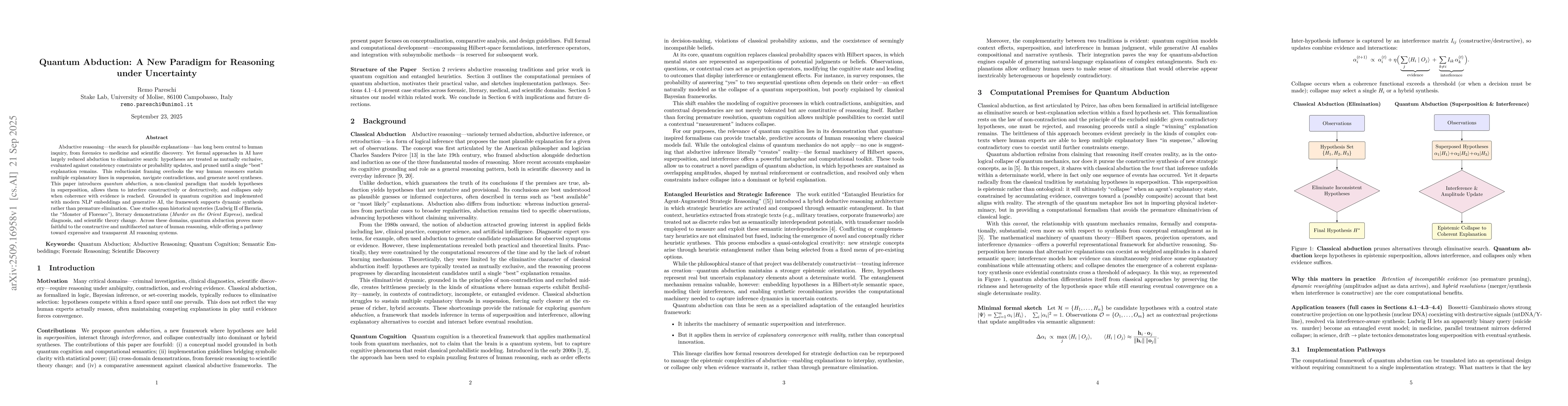 Thumbnail for Quantum Abduction: A New Paradigm for Reasoning under Uncertainty