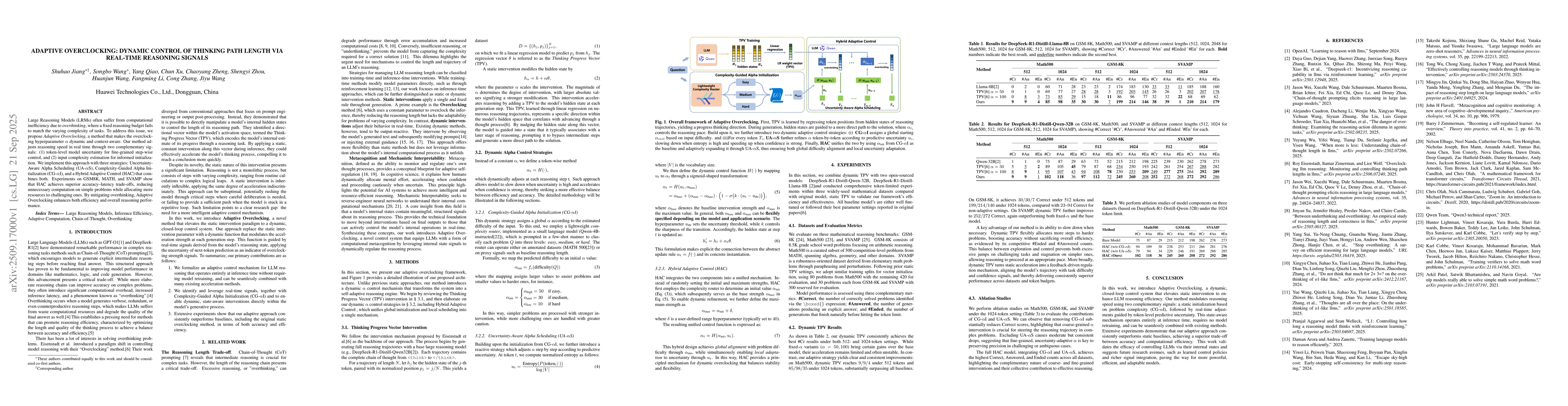 Thumbnail for Adaptive Overclocking: Dynamic Control of Thinking Path Length via
  Real-Time Reasoning Signals