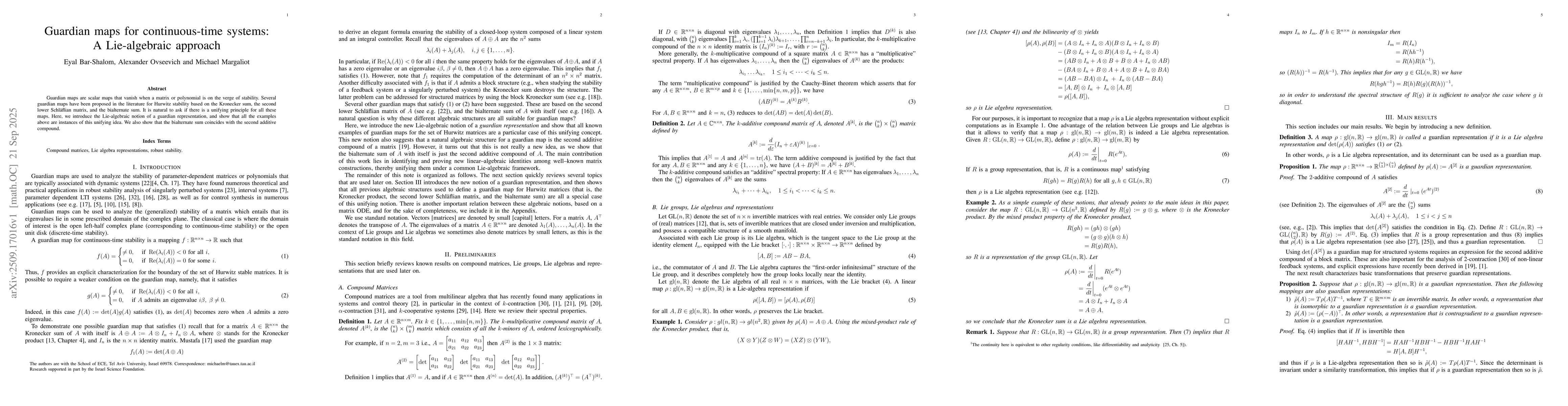 Thumbnail for Guardian maps for continuous-time systems: A Lie-algebraic approach