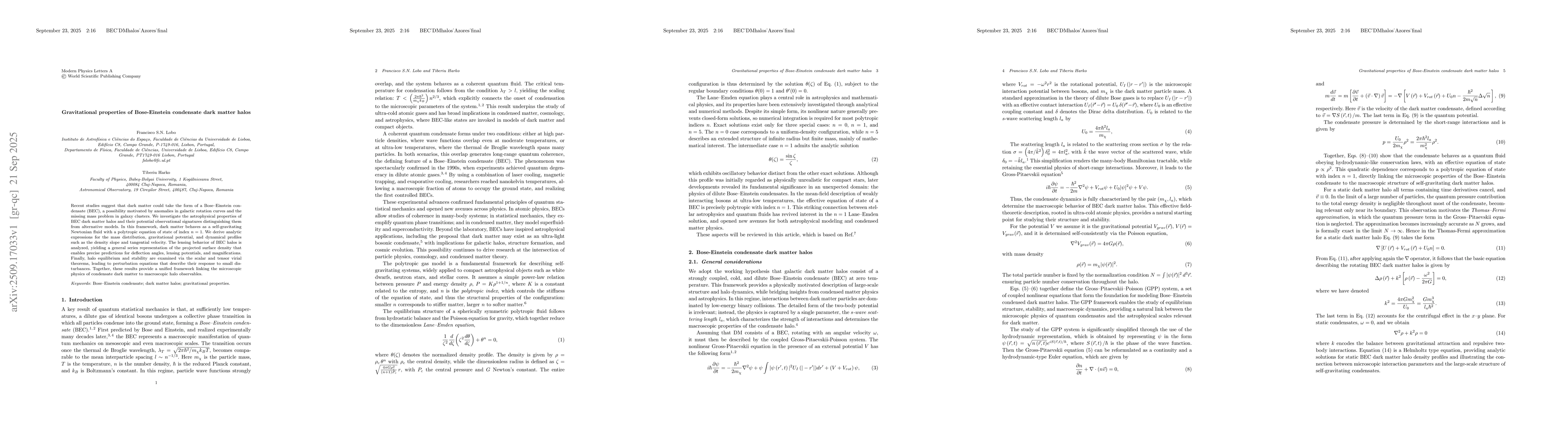 Thumbnail for Gravitational properties of Bose-Einstein condensate dark matter halos